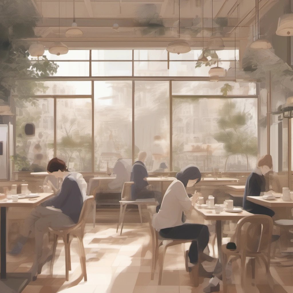 People napping in a cafe