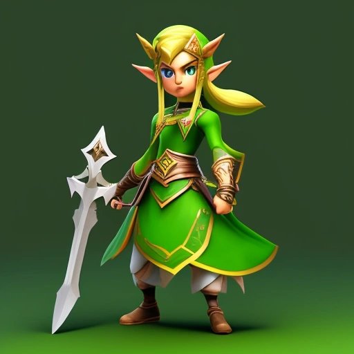 Zelda preparing for battle