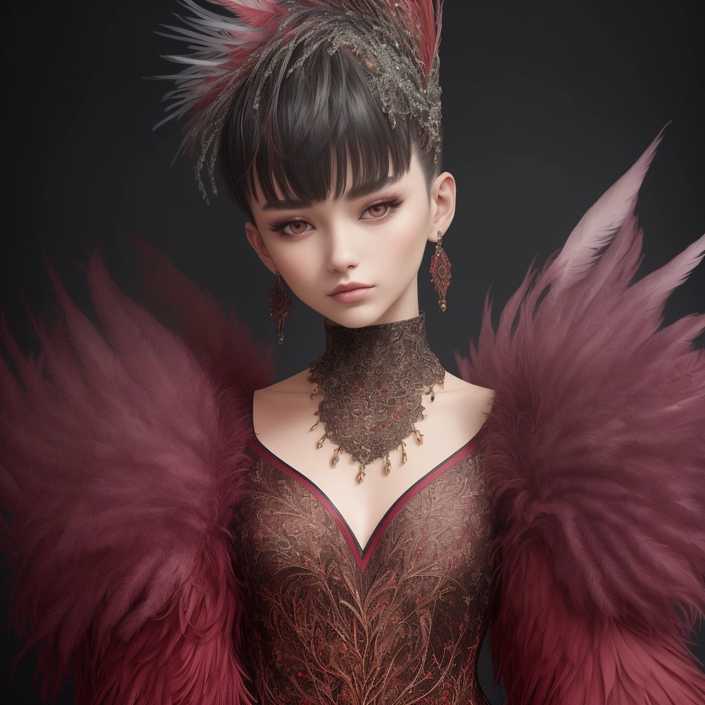Close-up of Pluck Yew fashion model