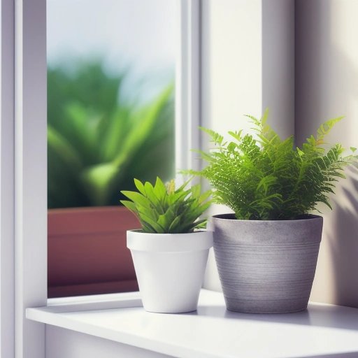 House plant next to smartphone with chatbot conversation