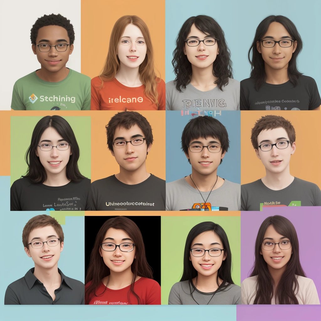 Diverse group of programmers with different programming languages