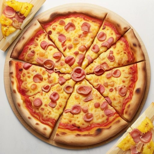 Pineapple and ham pizza