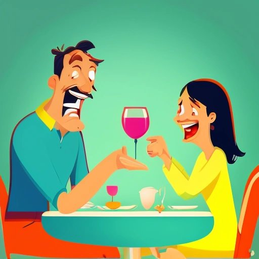 Couple celebrating with non-dinner