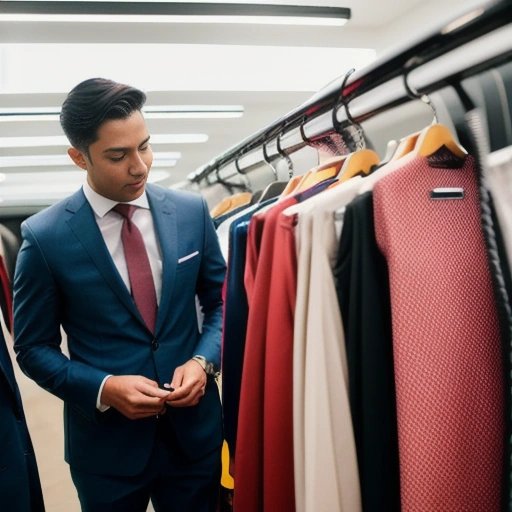 Fashion consultants helping a car owner choose an outfit