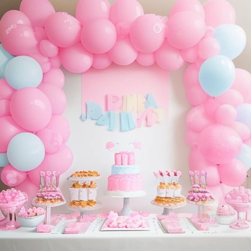 Baby girl-themed gender reveal party