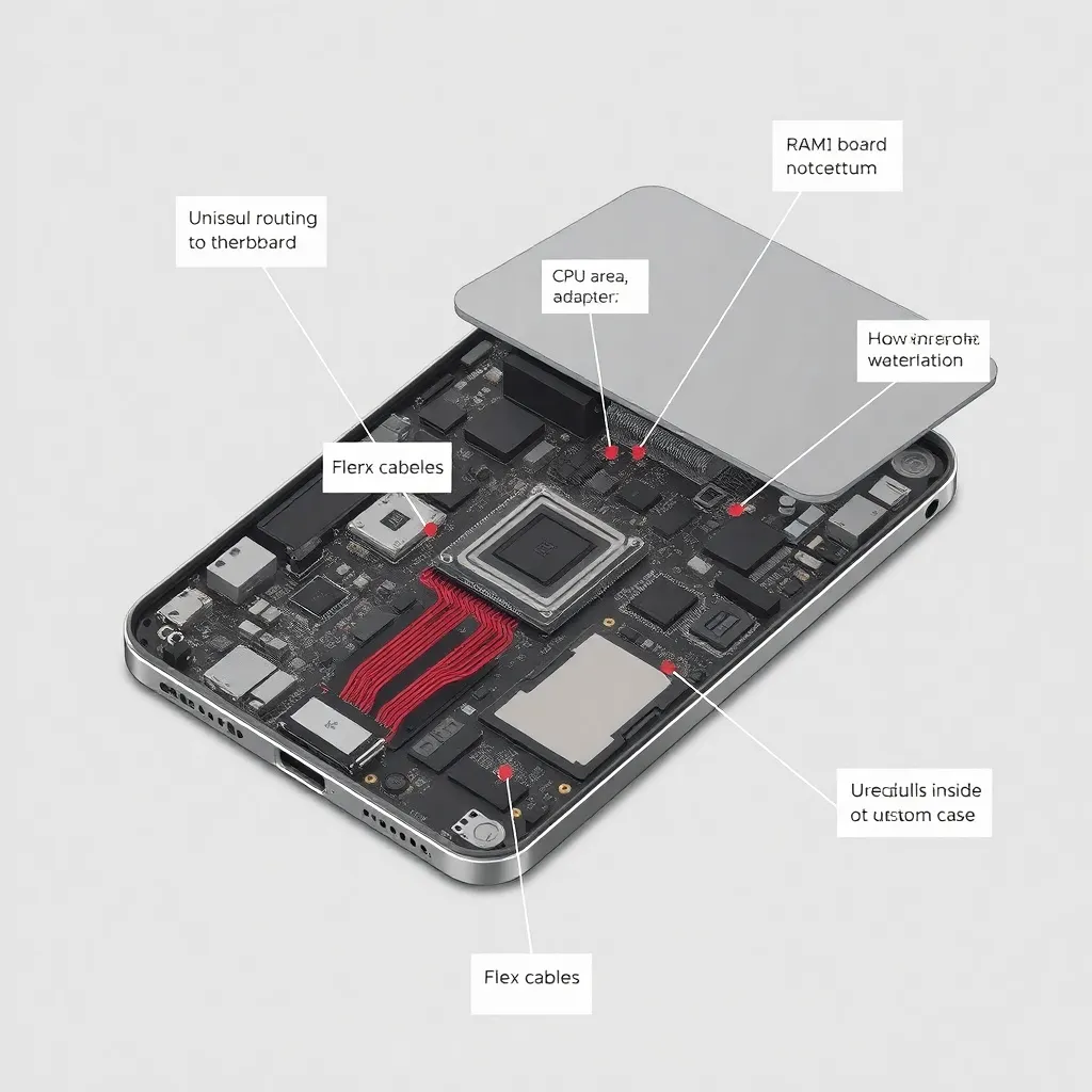 The “main board”: laptop motherboard in a phone-sized chassis