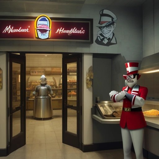 Vault with sign saying 'McDonald's Secret Recipe' and the Hamburglar guarding it