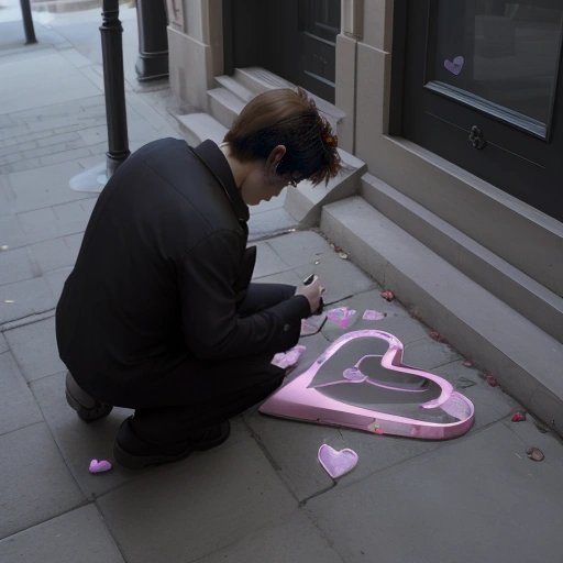 Johnathan returning the heart-shaped angel glass smartphone