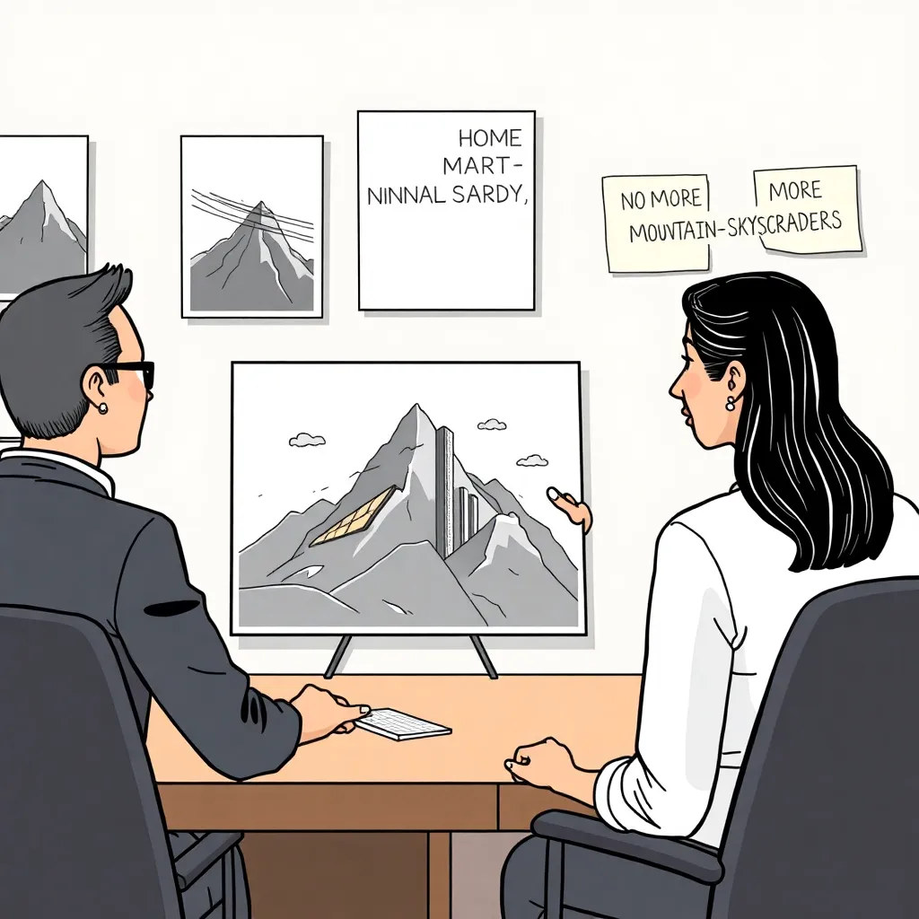 Architects alarmed: “hewn from the living granite of destiny”