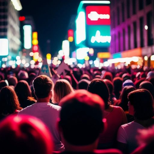 Crowd laughing