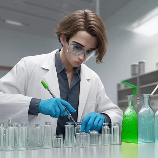 Person mixing chemicals