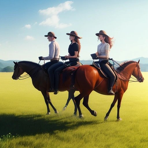 Developers coding on horseback