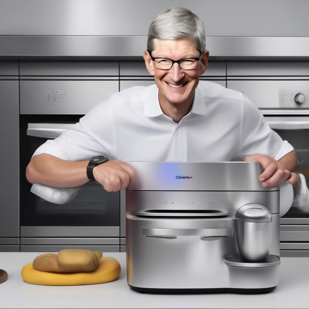 Memes featuring Tim Cook as kitchen appliances