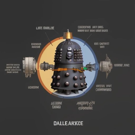 Diagram of Dalek's casing components