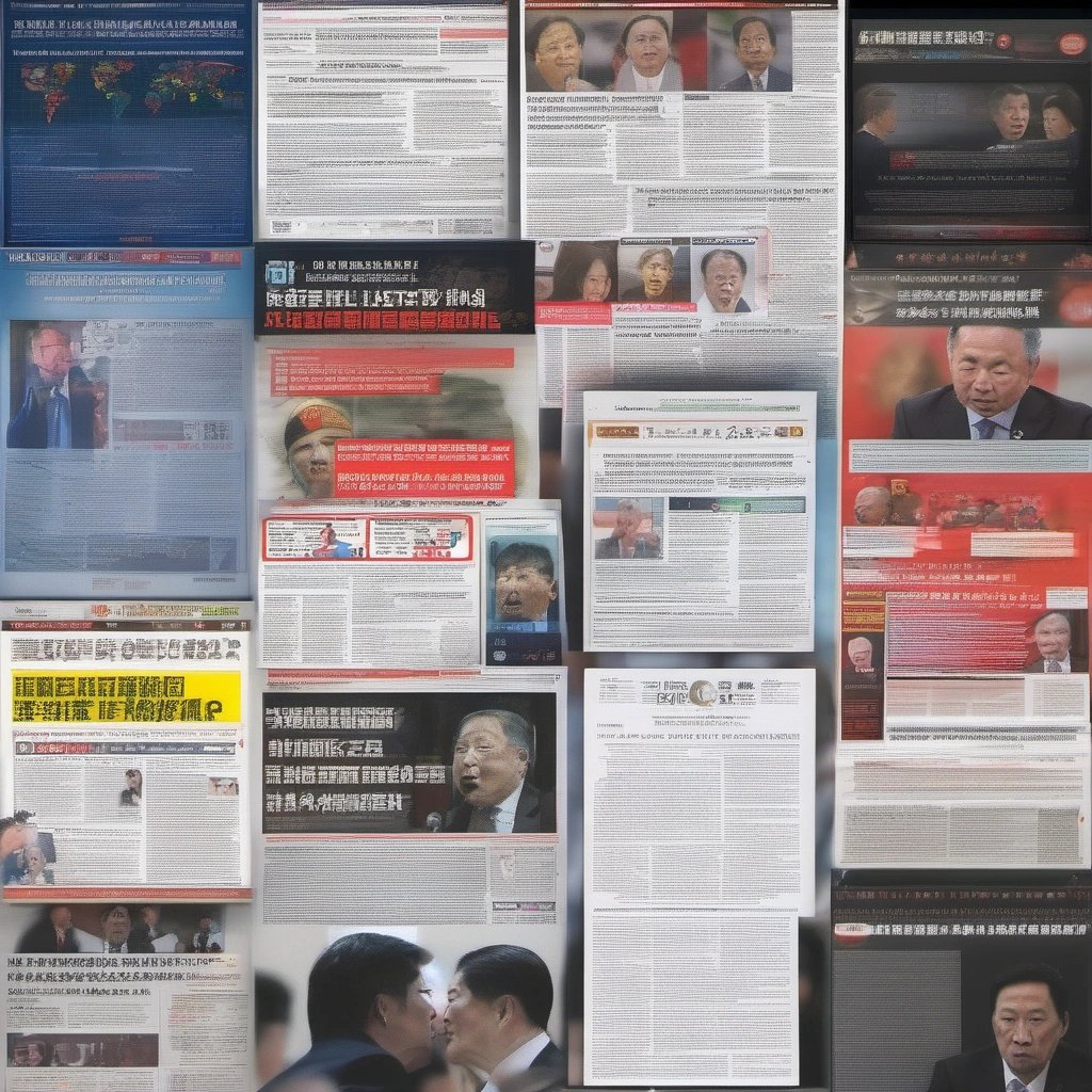 International headlines condemning the nationalist leader