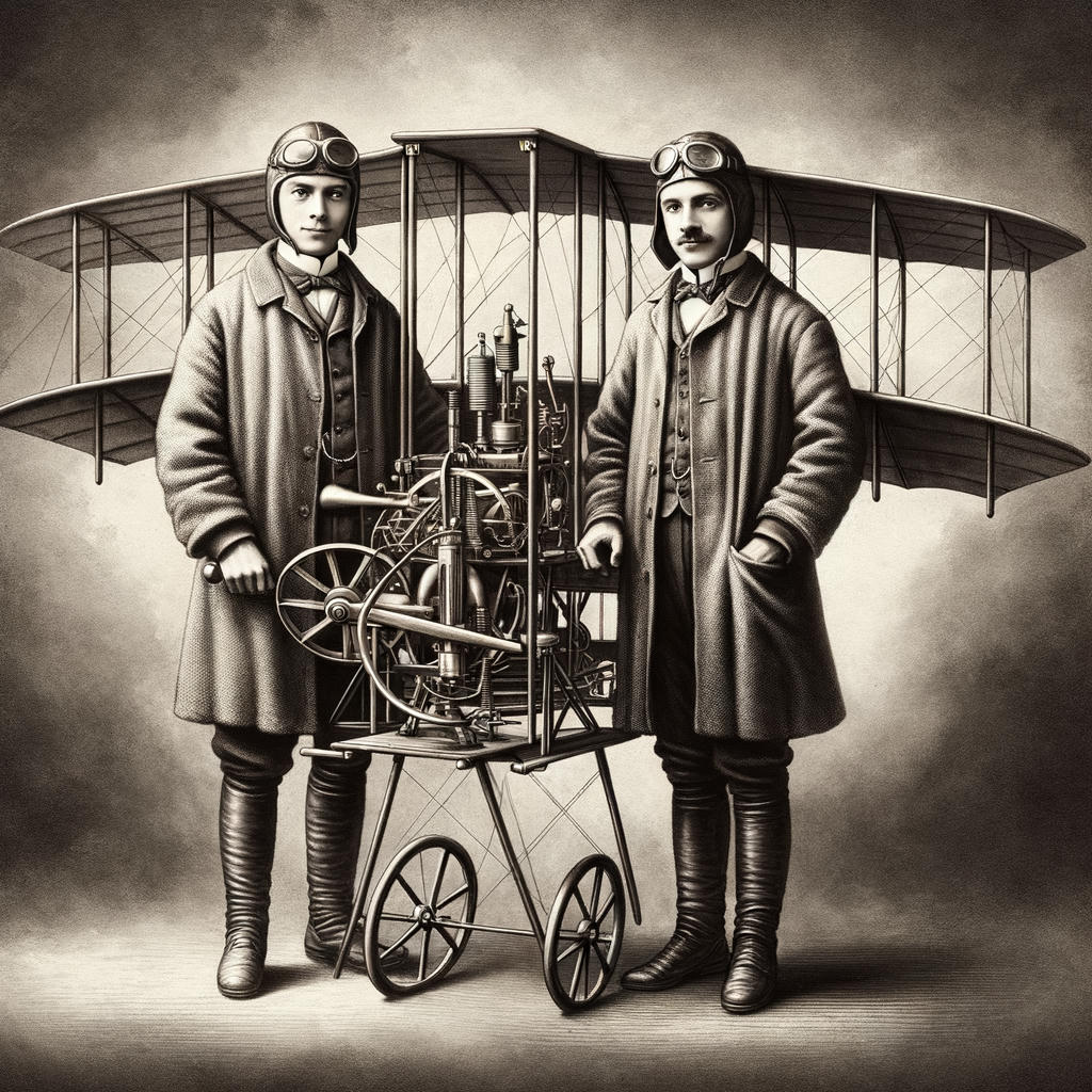The Wright Brothers with their 'Flyer'