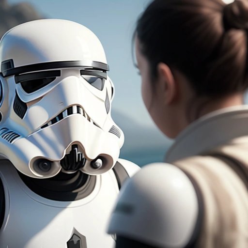 Stormtrooper and Rey