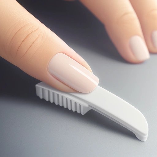 Filing skin around nail bed