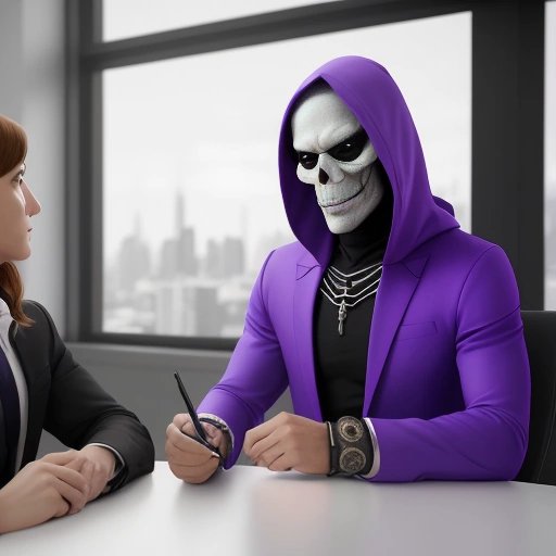 Skeletor at a job interview