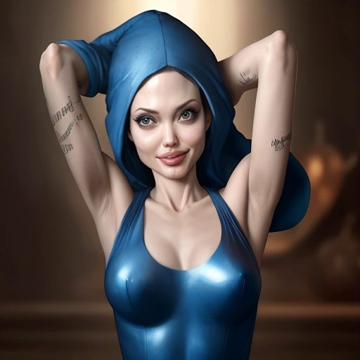 Angelina Jolie as Naughty Smurf