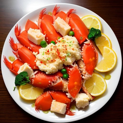 Plate of alternative seafood options