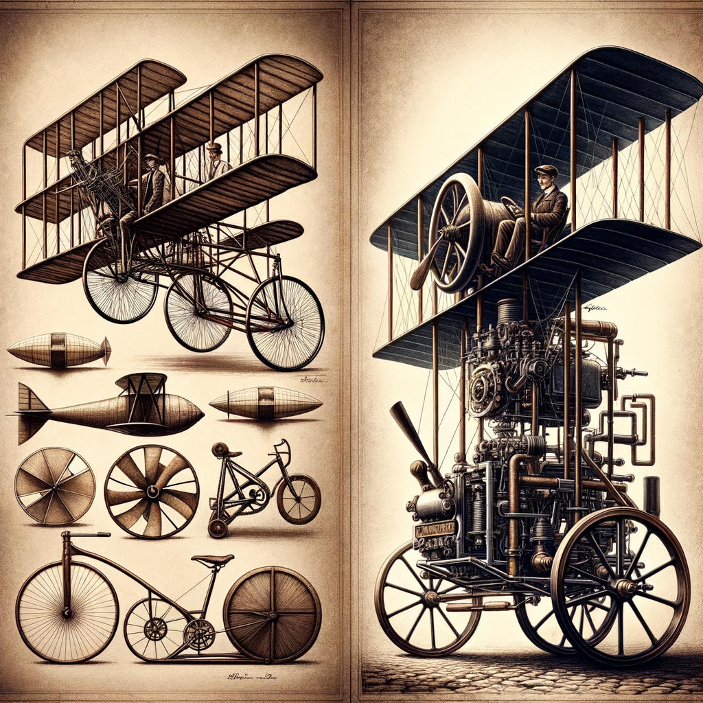 Dumont's 14-bis and Wright Brothers' Flyer