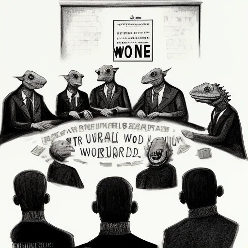 Lizard people conspiracy theory illustration