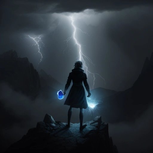 Protagonist holding cursed object