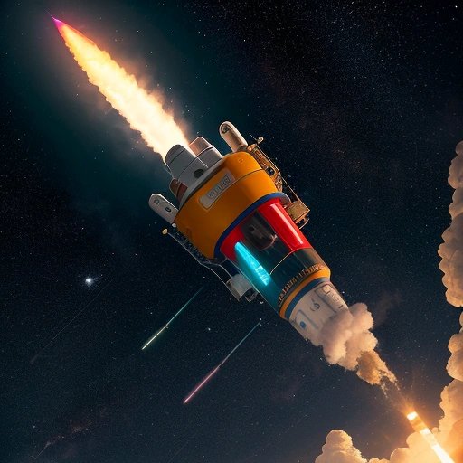 Vacuum Tube Sock Rocket in space
