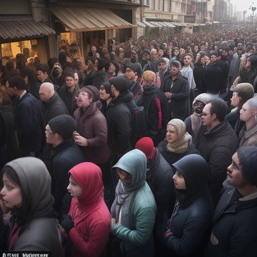 Crowd waiting for tickets
