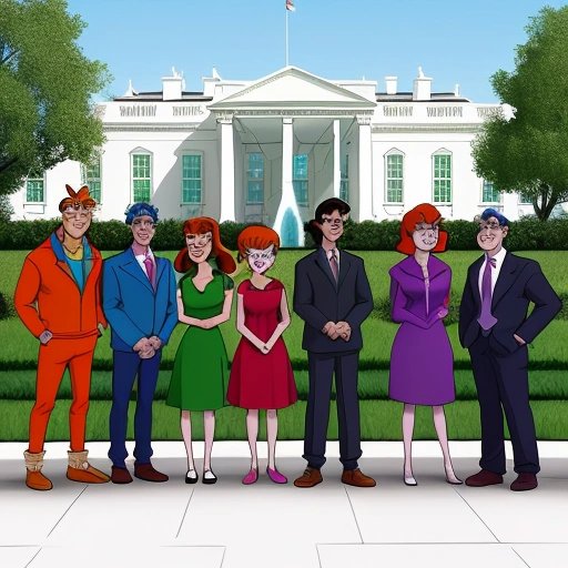 Scooby-Doo and his gang ready to solve mysteries at the White House