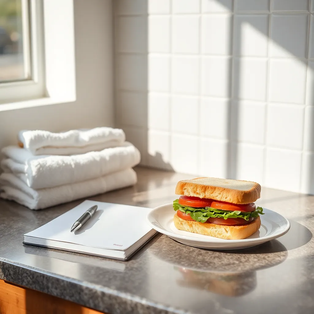 B Tier Comforts: Clean Towels + Good Pen + Decent Sandwich