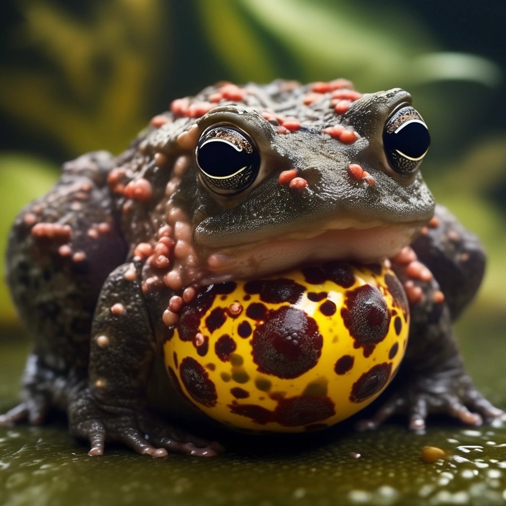 Surinam Toad with Fertilized Eggs
