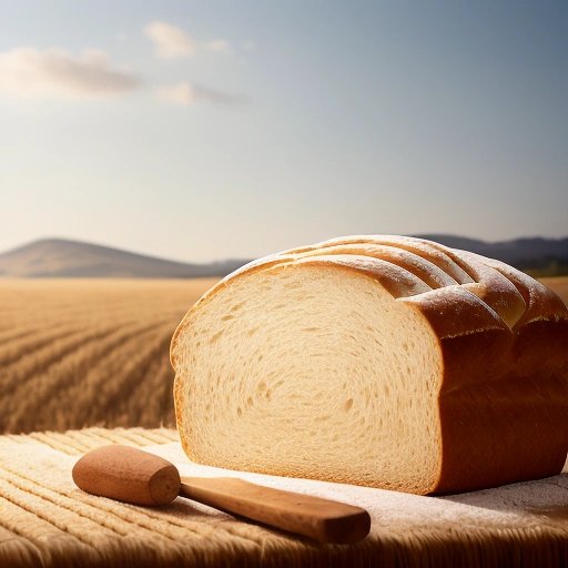 Traditional loaf of bread on display