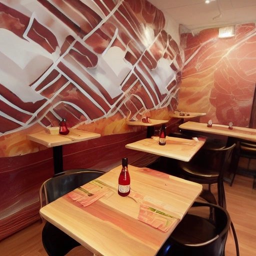Bacon-themed Restaurant Interior