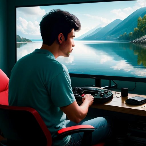 Gamer meditating