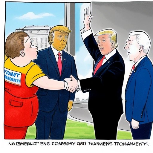 Comic image of Trump officials getting their hands washed off responsibility