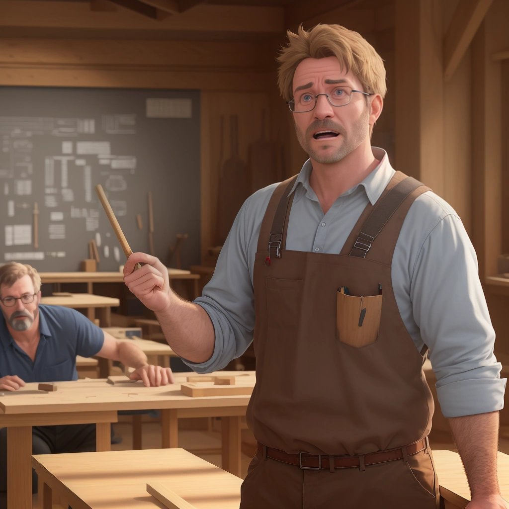 Woodworking Instructor in Disbelief