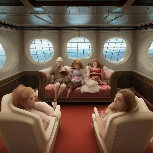Passengers floating in Titanic II