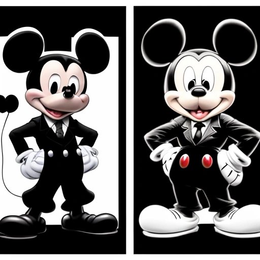Nigel Nazi and Mickey Mouse side by side