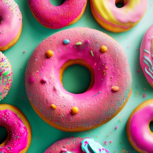 Donut with pink frosting and sprinkles