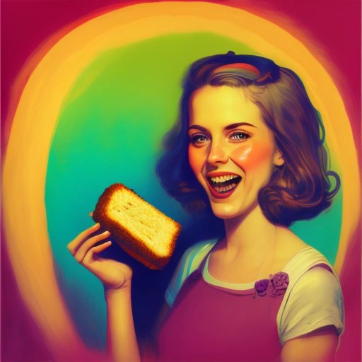 Quinn savoring the taste of the vintage Twinkie