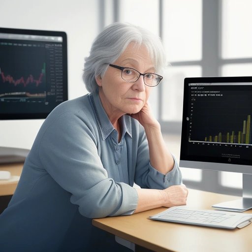 Woman looking at computer screen