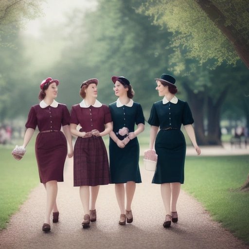 Women time traveling to the 50s
