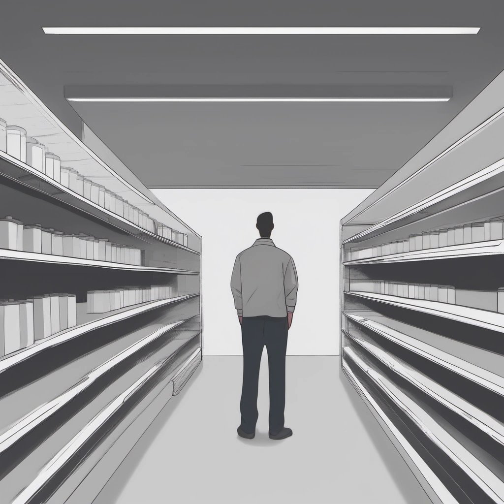 Empty grocery store