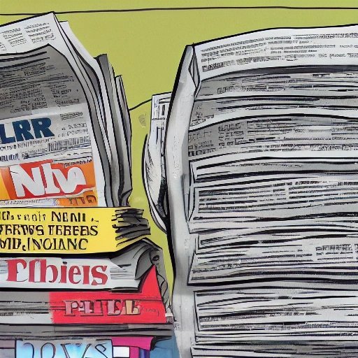 Cartoon of a recycled newspaper