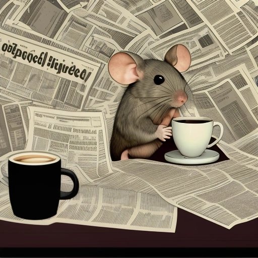 Mouse writing funny articles