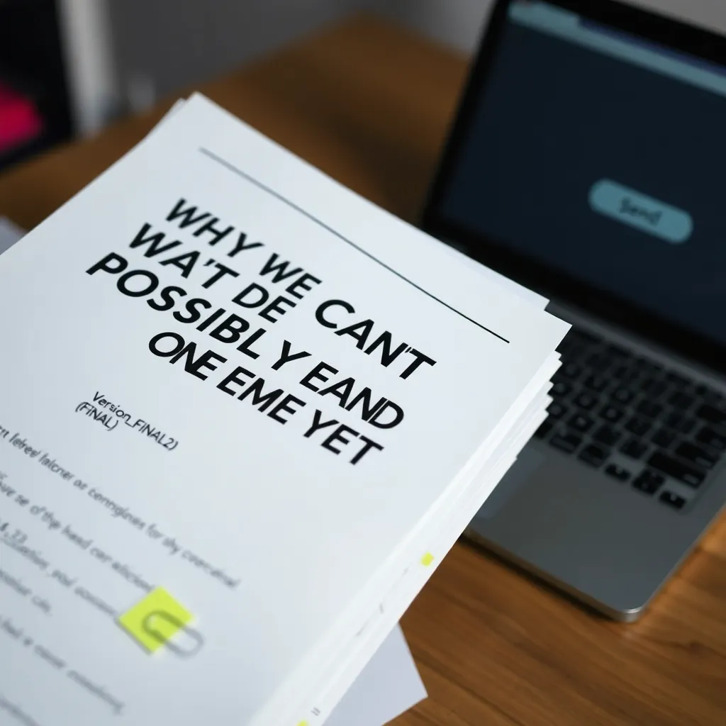 The 90-page deck titled Why We Can’t Possibly Send That One Email Yet