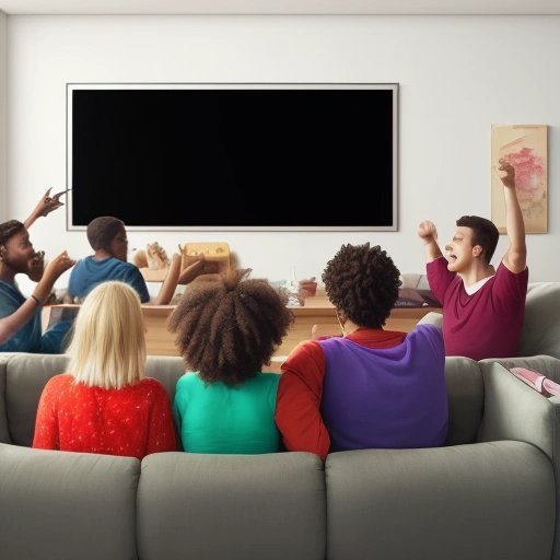 Group of people watching Netflix together
