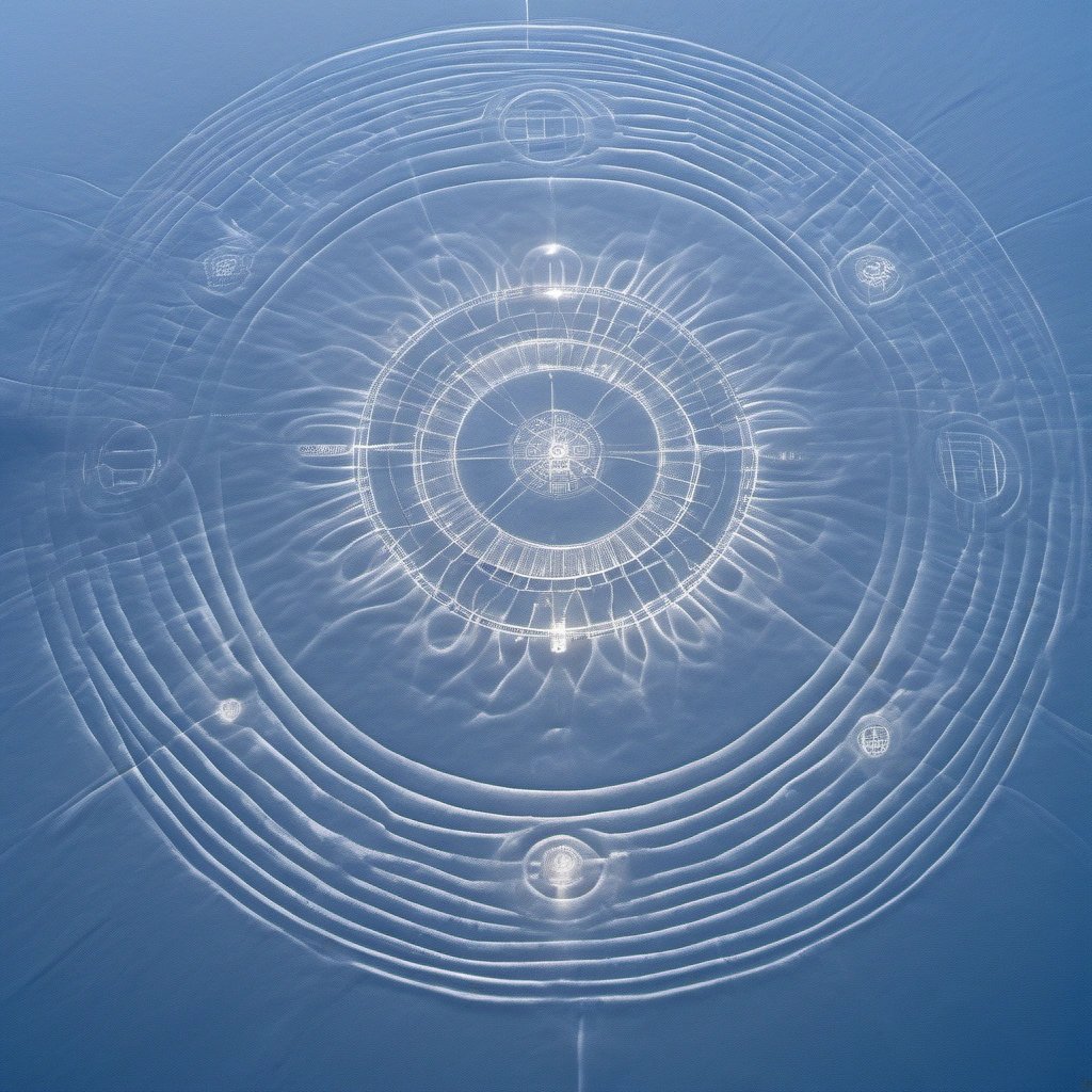 Close-up of a crop circle